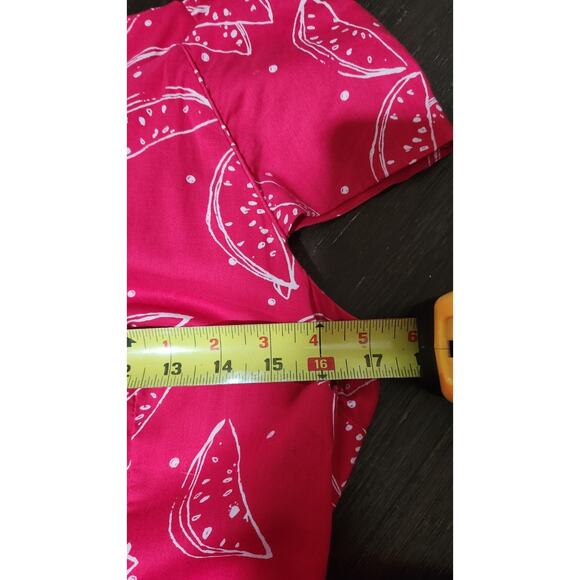 Modcloth Emily and Fin M UK12 Pink Pinup Rockabilly Watermelon Fit Flare Dress - Picture 3 of 11